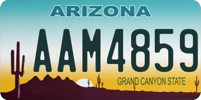 AZ license plate AAM4859