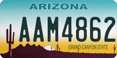 AZ license plate AAM4862