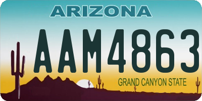 AZ license plate AAM4863