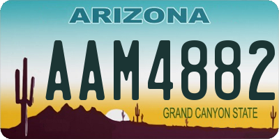 AZ license plate AAM4882