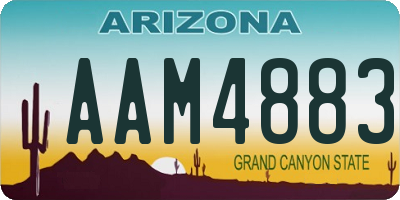 AZ license plate AAM4883