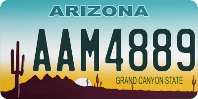 AZ license plate AAM4889