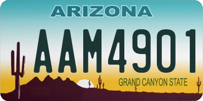 AZ license plate AAM4901