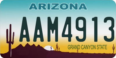 AZ license plate AAM4913