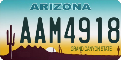 AZ license plate AAM4918