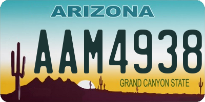 AZ license plate AAM4938