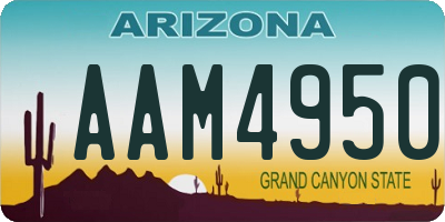 AZ license plate AAM4950