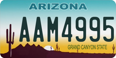 AZ license plate AAM4995