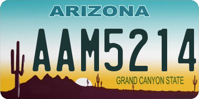 AZ license plate AAM5214