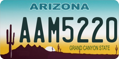 AZ license plate AAM5220