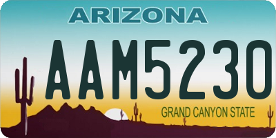 AZ license plate AAM5230