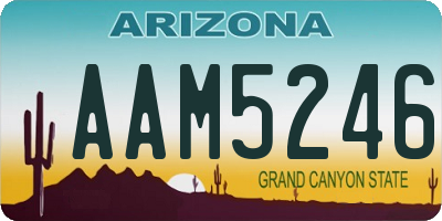 AZ license plate AAM5246
