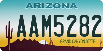 AZ license plate AAM5282