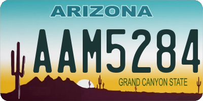 AZ license plate AAM5284