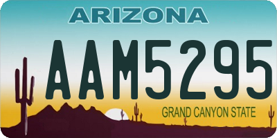 AZ license plate AAM5295