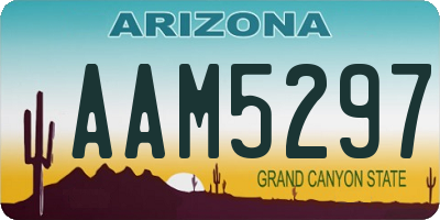 AZ license plate AAM5297