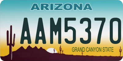 AZ license plate AAM5370