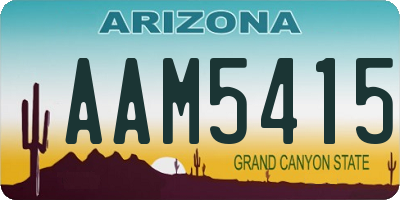 AZ license plate AAM5415
