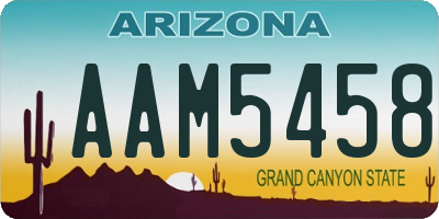 AZ license plate AAM5458