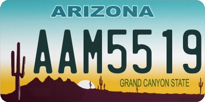 AZ license plate AAM5519