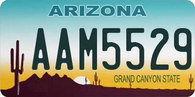 AZ license plate AAM5529