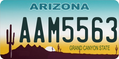 AZ license plate AAM5563