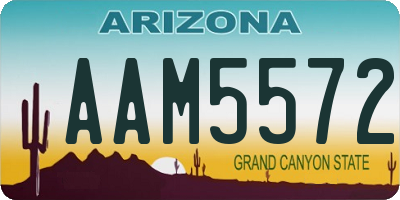 AZ license plate AAM5572