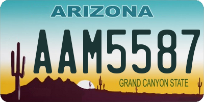 AZ license plate AAM5587