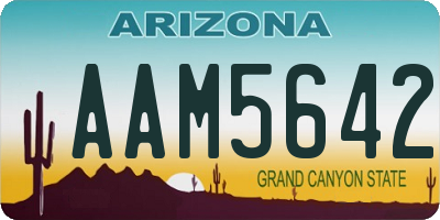 AZ license plate AAM5642