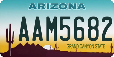 AZ license plate AAM5682