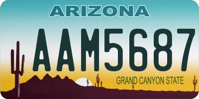 AZ license plate AAM5687