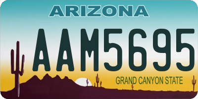 AZ license plate AAM5695