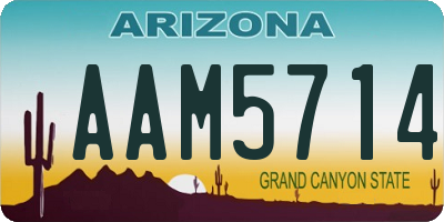 AZ license plate AAM5714