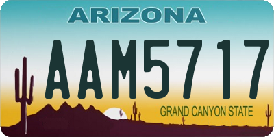 AZ license plate AAM5717