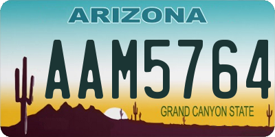 AZ license plate AAM5764