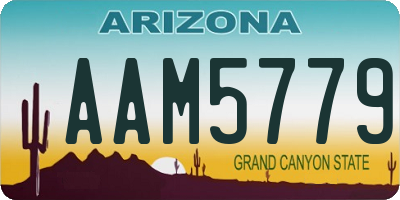 AZ license plate AAM5779