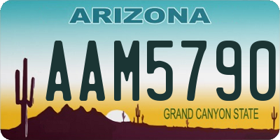 AZ license plate AAM5790