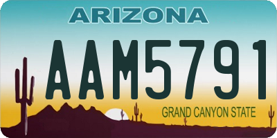 AZ license plate AAM5791