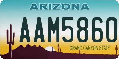 AZ license plate AAM5860