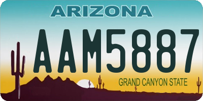 AZ license plate AAM5887