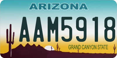 AZ license plate AAM5918