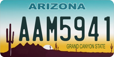 AZ license plate AAM5941