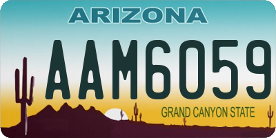 AZ license plate AAM6059