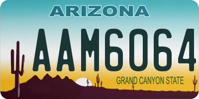 AZ license plate AAM6064