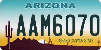 AZ license plate AAM6070