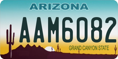 AZ license plate AAM6082