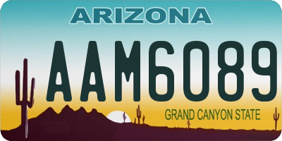 AZ license plate AAM6089