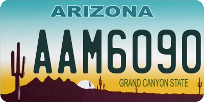 AZ license plate AAM6090