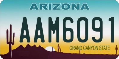 AZ license plate AAM6091