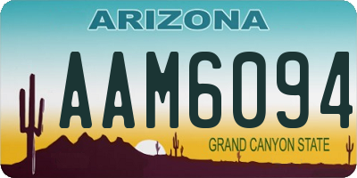 AZ license plate AAM6094